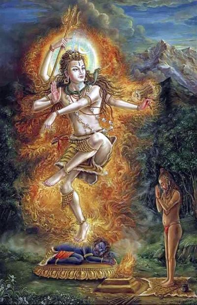 Lord Shiva in the form of fierce Rudra
