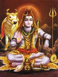 Lord Shiva with Crescent Moon on his head