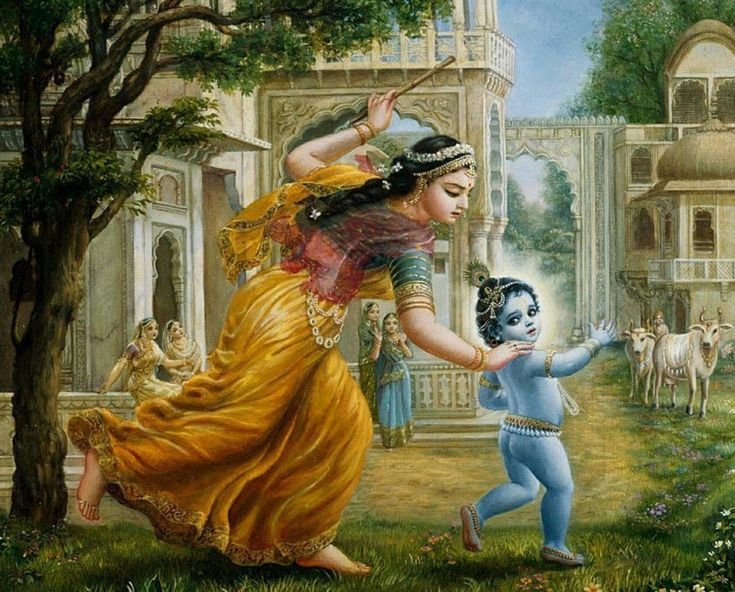 Lord Sri Krishna with his Mother Yashoda