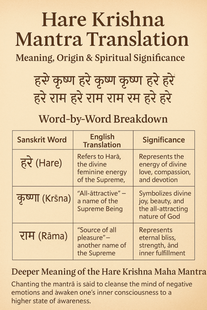 Hare Krishna Mantra Translation, Meaning, Origin & Spiritual Significance
